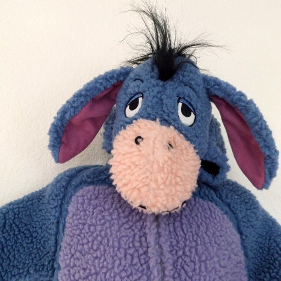"DISNEY" EEYORE WINNIE THE POOH PLUSH WARM JUMPSUIT BABY COSTUME SIZE 12-18 MO - Picture 2 of 3